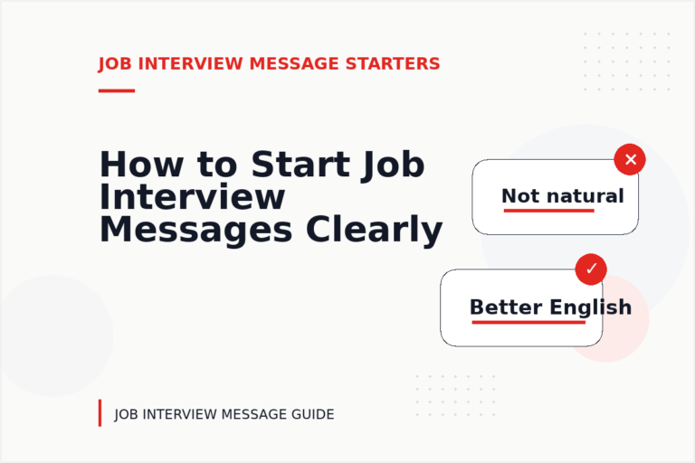 How to Start Job Interview Messages Clearly How to Start Job Interview Messages Clearly