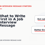 What to Write First in A Job Interview Message