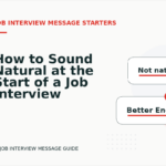 How to Sound Natural at the Start of a Job Interview Message
