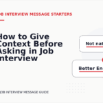 How to Give Context Before Asking in Job Interview Message English