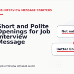Short and Polite Openings for Job Interview Message English