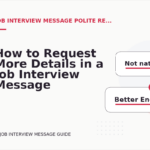 How to Request More Details in a Job Interview Message