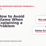 How to Avoid Blame When Explaining a Problem in Job Interview Message English