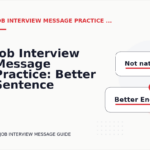 Job Interview Message Practice: Better Sentence Choices
